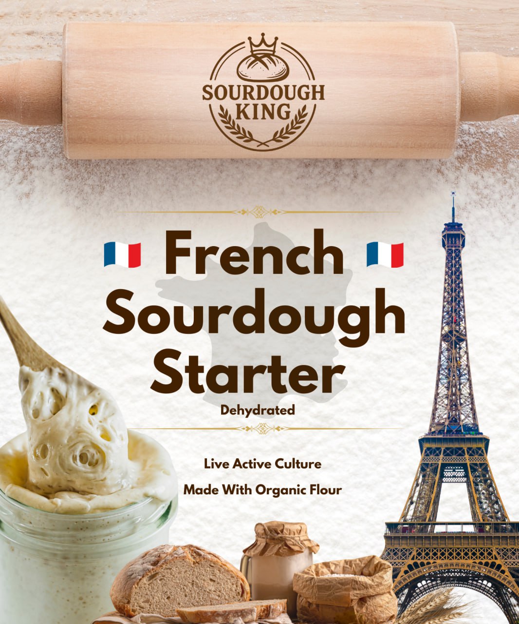 Sourdough King French Sourdough Starter - Front