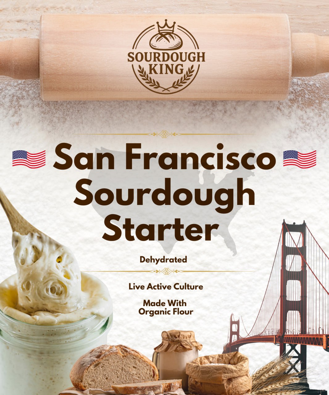 Sourdough King San Francisco Sourdough Starter - Front